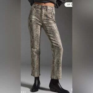 PISTOLA Sz 33 Lennon High Rise Cropped Bootcut Jeans in Python EUC